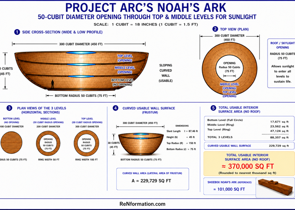 Floating ecosystem inside the ark