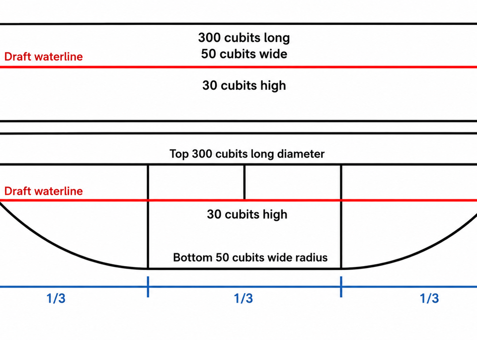 Project Arc dimensional schematic for round ark profile
