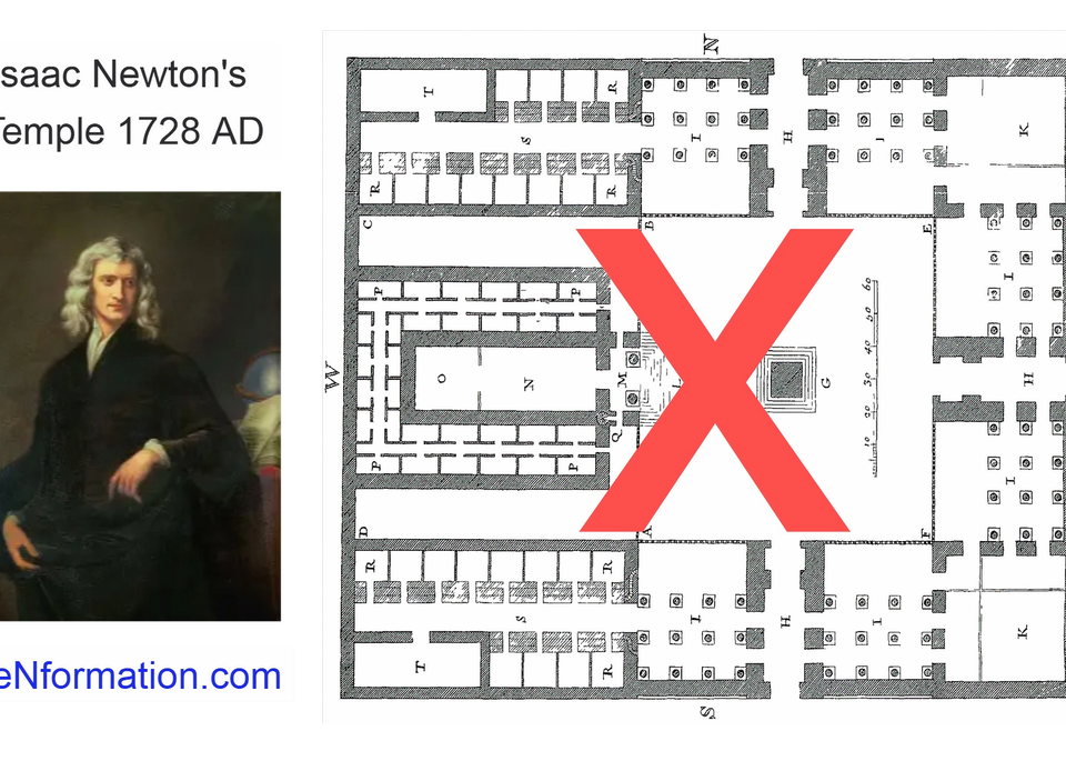 Isaac Newton rectangular temple plan rejected